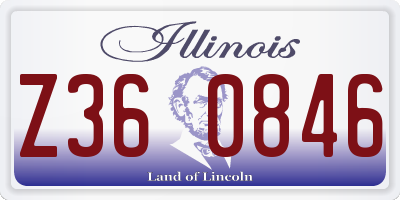 IL license plate Z360846