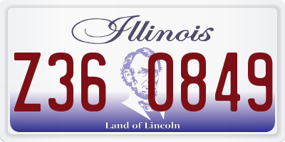 IL license plate Z360849