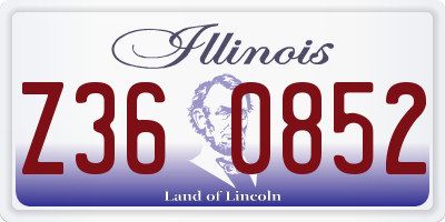 IL license plate Z360852