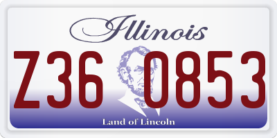 IL license plate Z360853