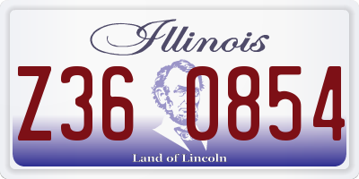IL license plate Z360854