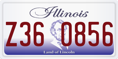 IL license plate Z360856