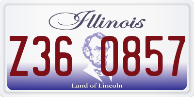 IL license plate Z360857