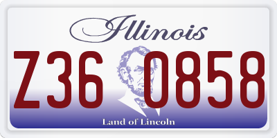 IL license plate Z360858