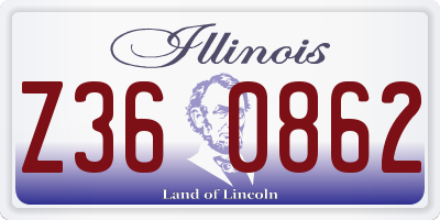 IL license plate Z360862