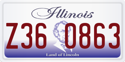 IL license plate Z360863