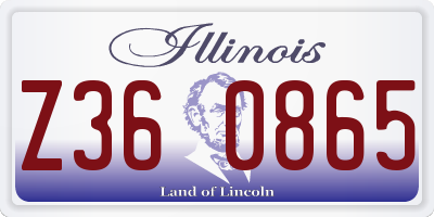IL license plate Z360865