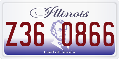 IL license plate Z360866
