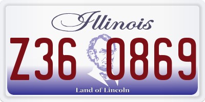 IL license plate Z360869