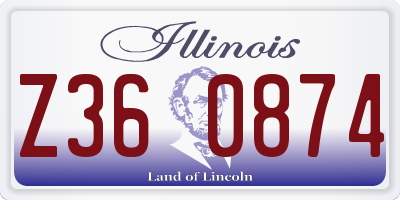 IL license plate Z360874