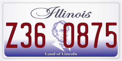 IL license plate Z360875