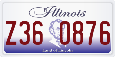 IL license plate Z360876