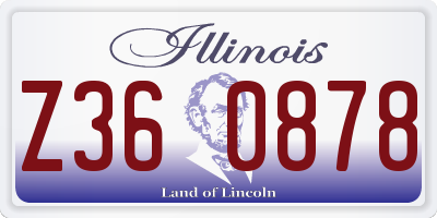 IL license plate Z360878