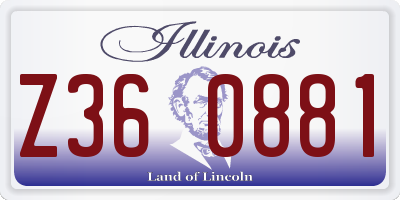 IL license plate Z360881