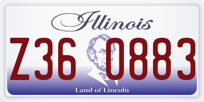 IL license plate Z360883