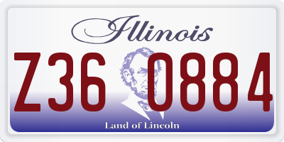 IL license plate Z360884
