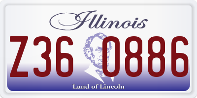 IL license plate Z360886