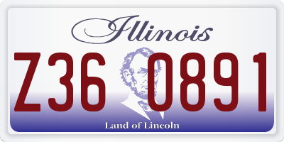 IL license plate Z360891