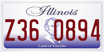 IL license plate Z360894