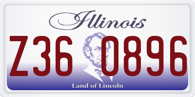 IL license plate Z360896