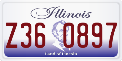 IL license plate Z360897