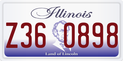 IL license plate Z360898