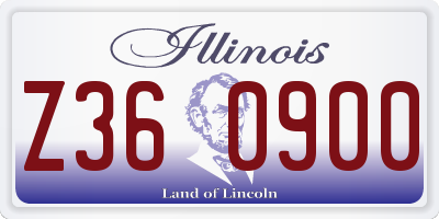 IL license plate Z360900