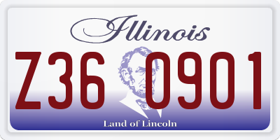 IL license plate Z360901