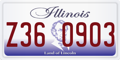 IL license plate Z360903