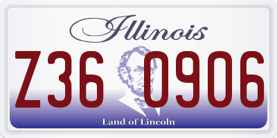 IL license plate Z360906