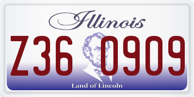 IL license plate Z360909