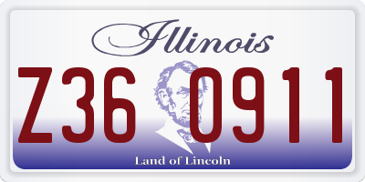 IL license plate Z360911