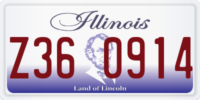 IL license plate Z360914