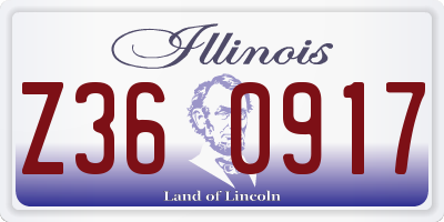 IL license plate Z360917