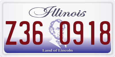 IL license plate Z360918