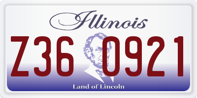 IL license plate Z360921