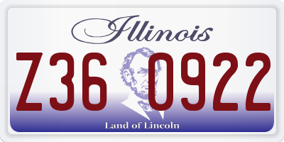 IL license plate Z360922