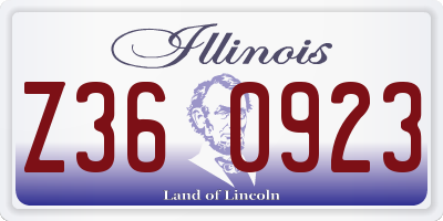 IL license plate Z360923
