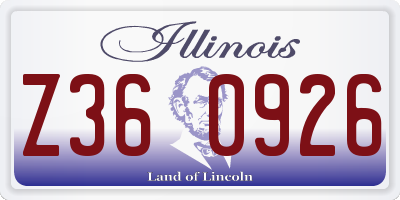 IL license plate Z360926