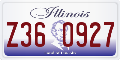 IL license plate Z360927