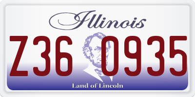 IL license plate Z360935