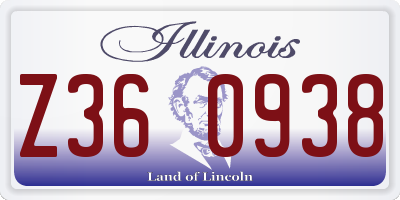 IL license plate Z360938