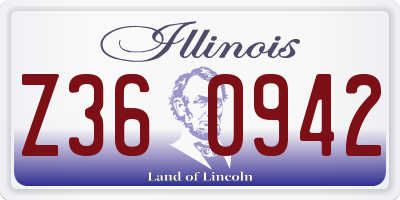 IL license plate Z360942