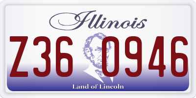 IL license plate Z360946