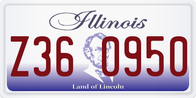 IL license plate Z360950