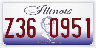 IL license plate Z360951