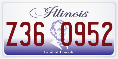 IL license plate Z360952