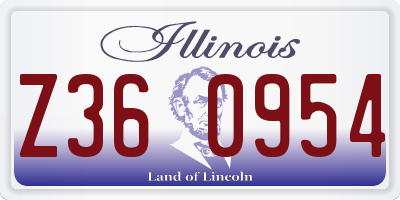 IL license plate Z360954
