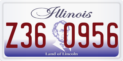 IL license plate Z360956