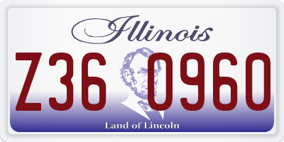 IL license plate Z360960